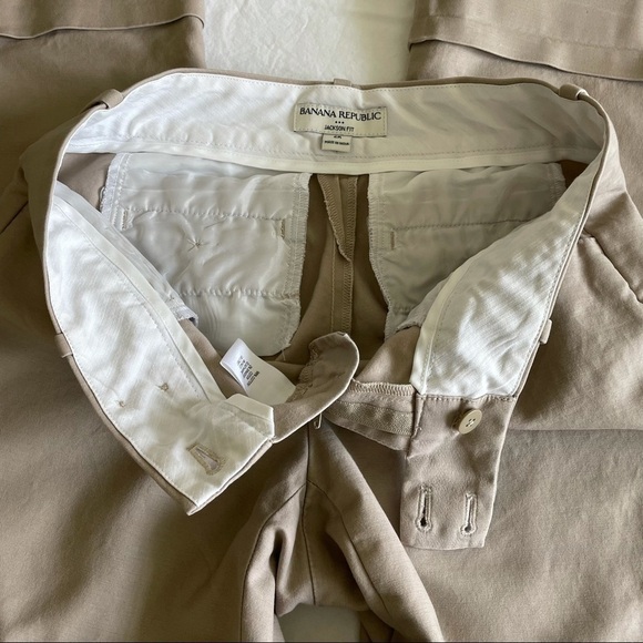 Banana Republic Jackson Fit Wide Leg Khaki Pants - Picture 5 of 10